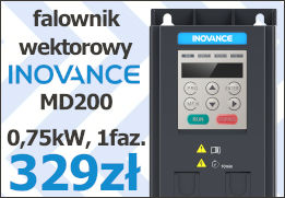 Promocja - falownik wektorowy INOVANCE MD200 0,75kW 1-faz.